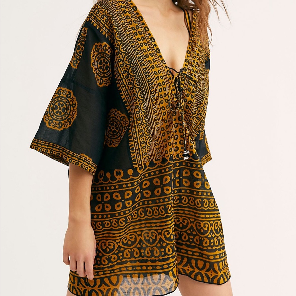 Free People Intimately Easy Day Romper Small Sheer Delicate Summer Lounge